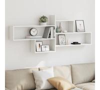 vidaXL Wall Shelf White 167.5x18x68 cm Engineered Wood