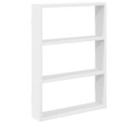 vidaXL Engineered Wood Wall Shelf White 43x9x60 cm - Floating Display Storage for Living Room, Bedroom, and More