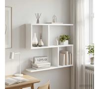 VidaXL Wall Shelf White 60 X 12 X 50.5 Cm Engineered Wood