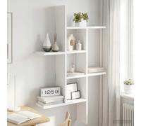 VidaXL Wall Shelf White 61 X 15 X 102 Cm Engineered Wood