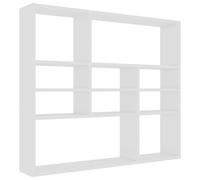 Wall Mounted Display Shelves Unit 90x16x78cm (WxDxH) Engineered Wood White