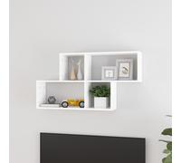 vidaXL Wall Shelf White Engineered Wood Wall-Mounted Hanging Floating Shelf