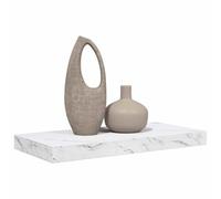 vidaXL Wall Shelf White Marble 50 x 23 x 4 cm Engineered Wood, Modern Wall Shelf, Rectangular, Durable Home Furniture, Storage Solution for Living Room, Bedroom, Kitchen, Bathroom