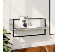 vidaXL Wall Shelf with Bar Grey Sonoma 65x25x30 cm UK GF0