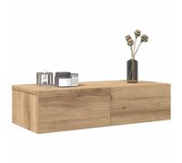 vidaXL Wall Shelf with Drawers Artisian Oak 60x26.5x15 cm Engineered Wood