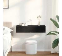 Vidaxl Wall Shelf With Drawers Black 80X33X17 Cm Engineered Wood
