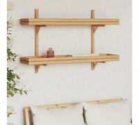 vidaXL Wall Shelf with Shelf Brown 100 x 26 x 60 cm Bamboo