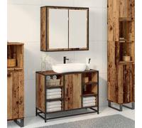 vidaXL Wall Shelf with Shelf Wall-mounted Old Wood 65 x 20 x 60 cm