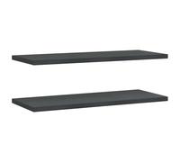 vidaXL Wall Shelves 2 pcs 100x40 cm Black Stainless Steel