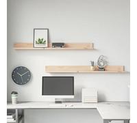(natural, 110 x 11 x 9 cm) vidaXL 2x Solid Wood Pine Wall Shelves Home Picture Ledge Multi Colours/Sizes