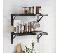 Wall Shelves Floating Shelf Wall Storage Shelf 2 pcs Stainless Steel vidaXL