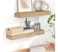 Vidaxl Wall Shelves 2 Pcs 60X15X4 Cm Solid Wood Teak