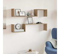 vidaXL Wall Shelves 2 pcs Artisan Oak 100x15x20 cm Engineered Wood
