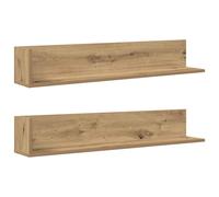 vidaXL Wall Shelves 2 pcs Artisan Oak 100x16.5x16.5 cm Engineered Wood