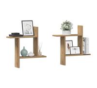 vidaXL Wall Shelves 2 pcs Artisian Oak 50x12x50 cm Engineered Wood