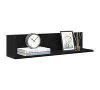 Wall Shelves 2pcs Black Engineered Wood 75x16.5x16.5cm Floating L-Shape for Home