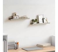 vidaXL Wall Shelves 2 pcs Concrete Grey 40x9x3 cm