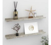 Vidaxl Wall Shelves 2 Pcs Concrete Grey 60X9X3 Cm
