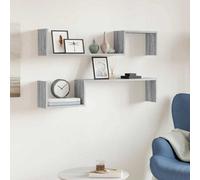 Vidaxl Wall Shelves 2 Pcs Grey Sonoma 100X15X20 Cm Engineered Wood, Grey