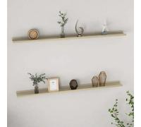 Vidaxl Wall Shelves 2 Pcs Sonoma Oak 115X9X3 Cm