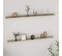 vidaXL Wall Shelves 2 pcs Sonoma Oak 115x9x3 cm