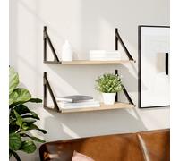 vidaXL Wall Shelves 2 pcs Sonoma Oak 60x25x25.5 cm Engineered wood