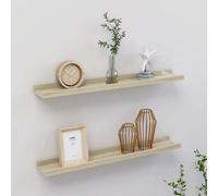 Vidaxl Wall Shelves 2 Pcs Sonoma Oak 60X9X3 Cm