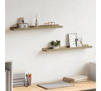 vidaXL Wall Shelves 2 pcs Sonoma Oak 60x9x3 cm