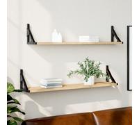 vidaXL Wall Shelves 2 pcs Sonoma Oak 80x15x15.5 cm Engineered wood