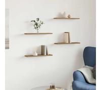 vidaXL Wall Shelves Storage Floating Shelf 4 pcs Artisan Oak Engineered Wood