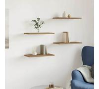 vidaXL Wall Shelves Storage Floating Shelf 4 pcs Artisan Oak Engineered Wood