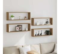 vidaXL Wall Shelves 4 pcs Artisian Oak 80 x 15 x 26 cm Engineered Wood