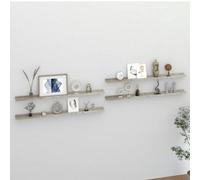 Vidaxl Wall Shelves 4 Pcs Concrete Grey 115X9X3 Cm