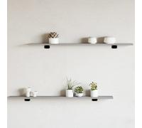 vidaXL Wall Shelves 4 pcs Grey Sonoma 100x10x1.5 cm Engineered Wood