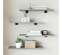 vidaXL Wall Shelves 4 pcs Grey Sonoma 60x20x1.5 cm Engineered Wood