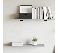 vidaXL Wall Shelves Floating Shelf Wall Rack 4 pcs Grey Sonoma Engineered Wood