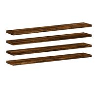Vidaxl Wall Shelves 4 Pcs Smoked Oak 60X10X1.5 Cm Engineered Wood
