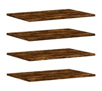 vidaXL Wall Shelves Floating Shelf Wall Rack 4 pcs Smoked Oak Engineered Wood
