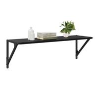 vidaXL Wall Shelves Wall-Mounted 2 pcs Black Oak 80 x 25 x 25.5 cm