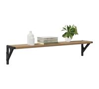 vidaXL Wall Shelves with Shelf 2 pcs Artisan Oak 80 x 15 x 15.5 cm, Stylish Living Room Shelves, Durable Wall Mounting Units, Rectangular Design, Practical Storage and Integrated Shelving