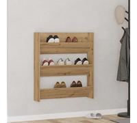 vidaXL Wall Shoe Cabinet Artisan Oak 80x18x90 cm Engineered Wood UK