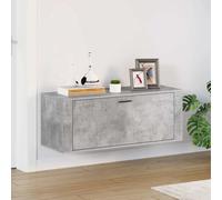 vidaXL Wall Shoe Cabinet Concrete Grey 100x35x38 cm Engineered Wood