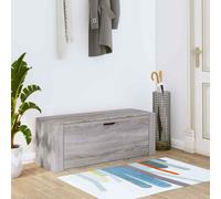 vidaXL Wall Shoe Cabinet Grey Sonoma 100x35x38 cm Engineered Wood UK