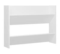 vidaXL Wall Shoe Cabinet Household Supplies Storage Organisation Wardrobe Storage Hanging Wall-Mounted Shoe Organiser Rack Shelf Chipboard White
