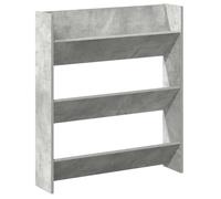 vidaXL Wall Shoe Cabinet Modern Household Supplies Wardrobe Storage Wall-Mounted Shoe Organiser Rack Shelf Cabinet Unit Concrete Grey Engineered Wood