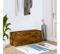 vidaXL Wall Shoe Cabinet Smoked Oak 100x35x38 cm Engineered Wood UK NEW