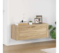 Vidaxl Wall Shoe Cabinet Sonoma Oak 100X35X38 Cm Engineered Wood