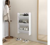 Wall Shoe Cabinet Shoe Rack Hall Shoe Storage Cupboard Engineered Wood vidaXL