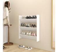 vidaXL Wall Shoe Cabinet White 80x18x90 cm Engineered Wood