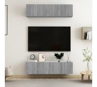 vidaXL Wall TV Cabinets 4 pcs Grey Sonoma 60x30x30 cm Engineered Wood